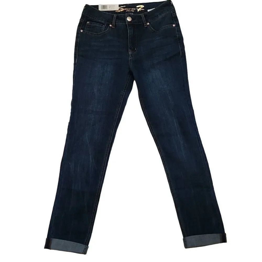 Seven7 Women's Size 4 Weekend Slim Fit Dark Rinse Blue Jeans in Avalon